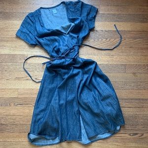 GAP chambray wrap dress